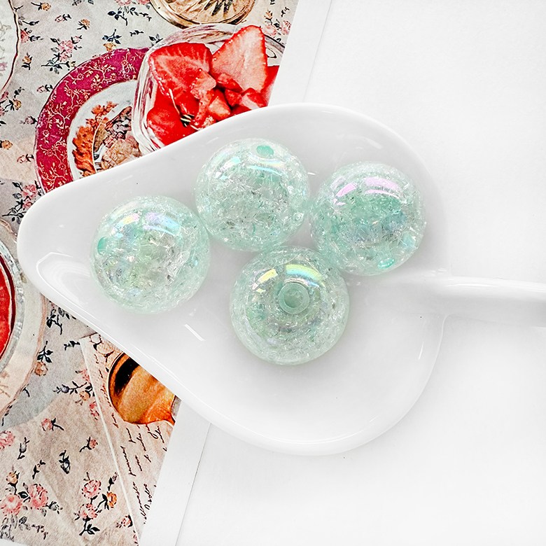 헤세드 (4P) 20mm 컬러 크랙 왕구슬 빅구슬 비즈 1,700원