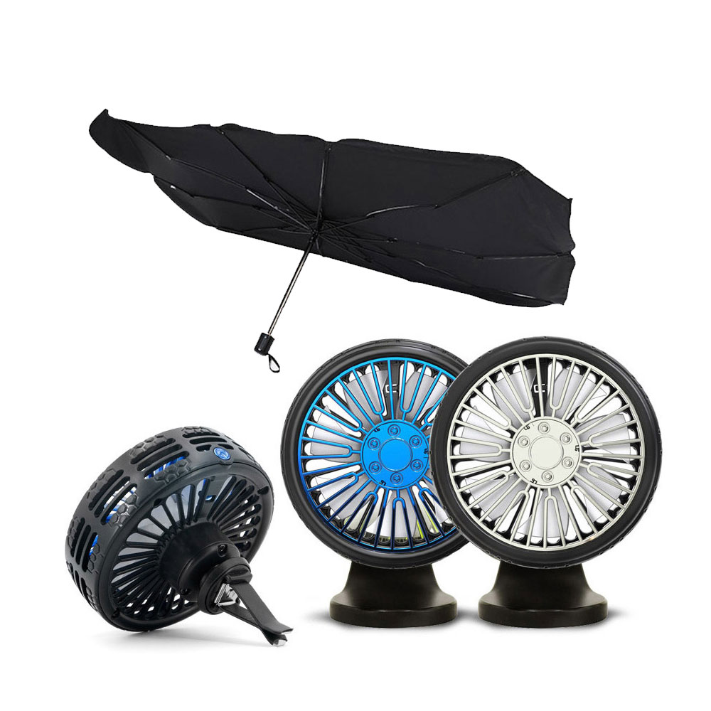 카풍기 카텐 차량용 USB 선풍기 우산 햇빛가리개 자외선차단, 1세트(6종) 29,800원