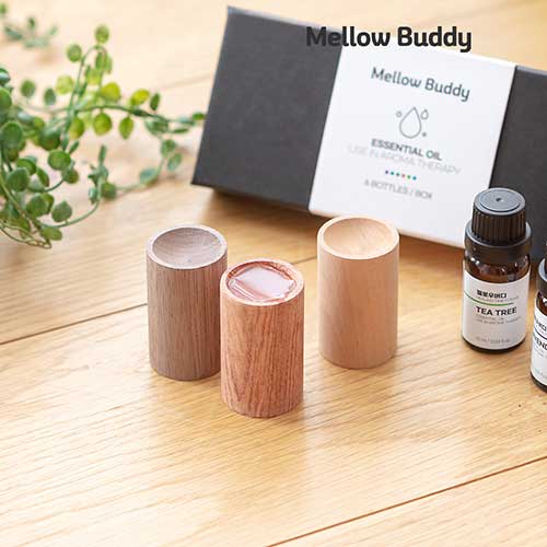 멜로우버디 아로마 에센셜 오일 디퓨저 우드 나무 국화 고양이 원기둥 4,900원