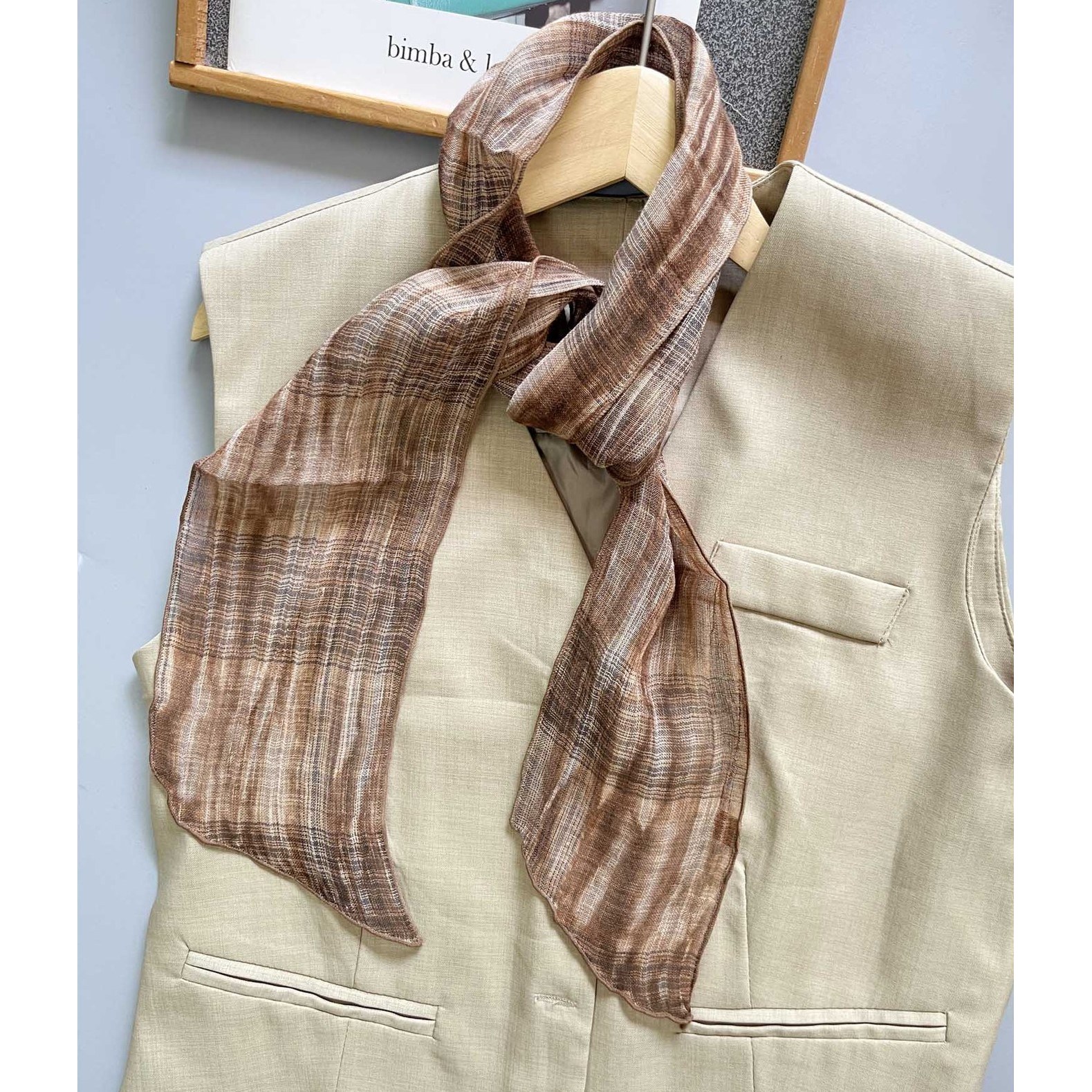 코코비치 쁘띠 스카프 린넨 봄 간절기 가을 여성 미니 목도리 목 레이스 머플러 여름 K1362 15,100원