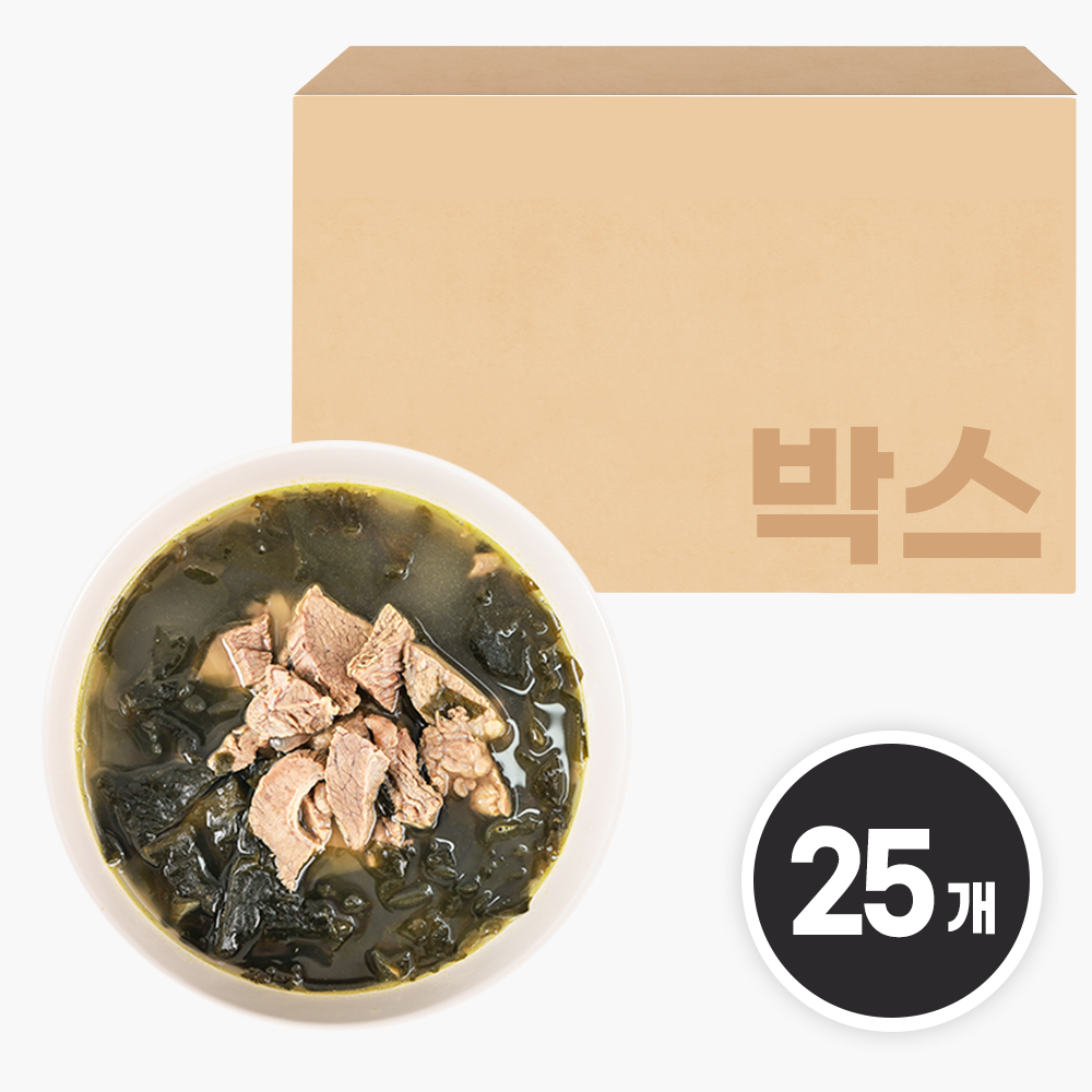 춘풍접객 한우 미역국 600g (25개) 식당용 업소용 소고기 가정식 밀키트 냉동 즉석국 118,000원