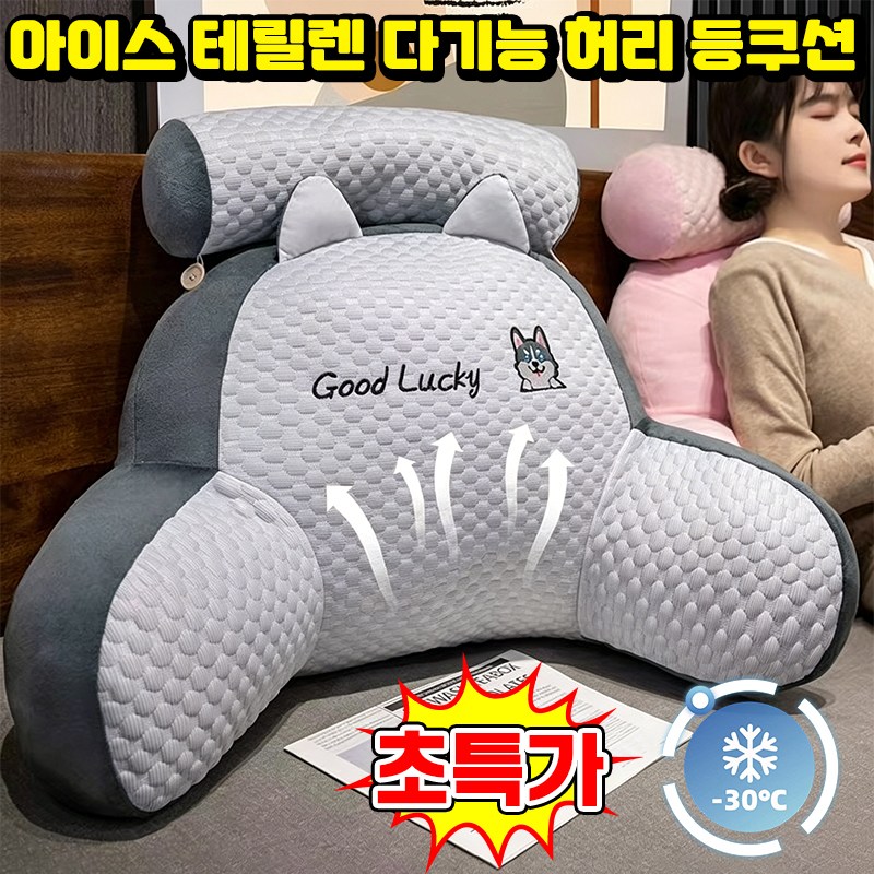 [여름 필수템] 1/1+1 아이스 테릴렌 다기능 허리 등쿠션 소파 쿠션 등받이 쿠션 침대 의자 허리받침대 헤드쿠션 쿨링 쿠션 베개 허리받이 등베개 대형 등쿠션 SUOSER 포장증정 29,800원
