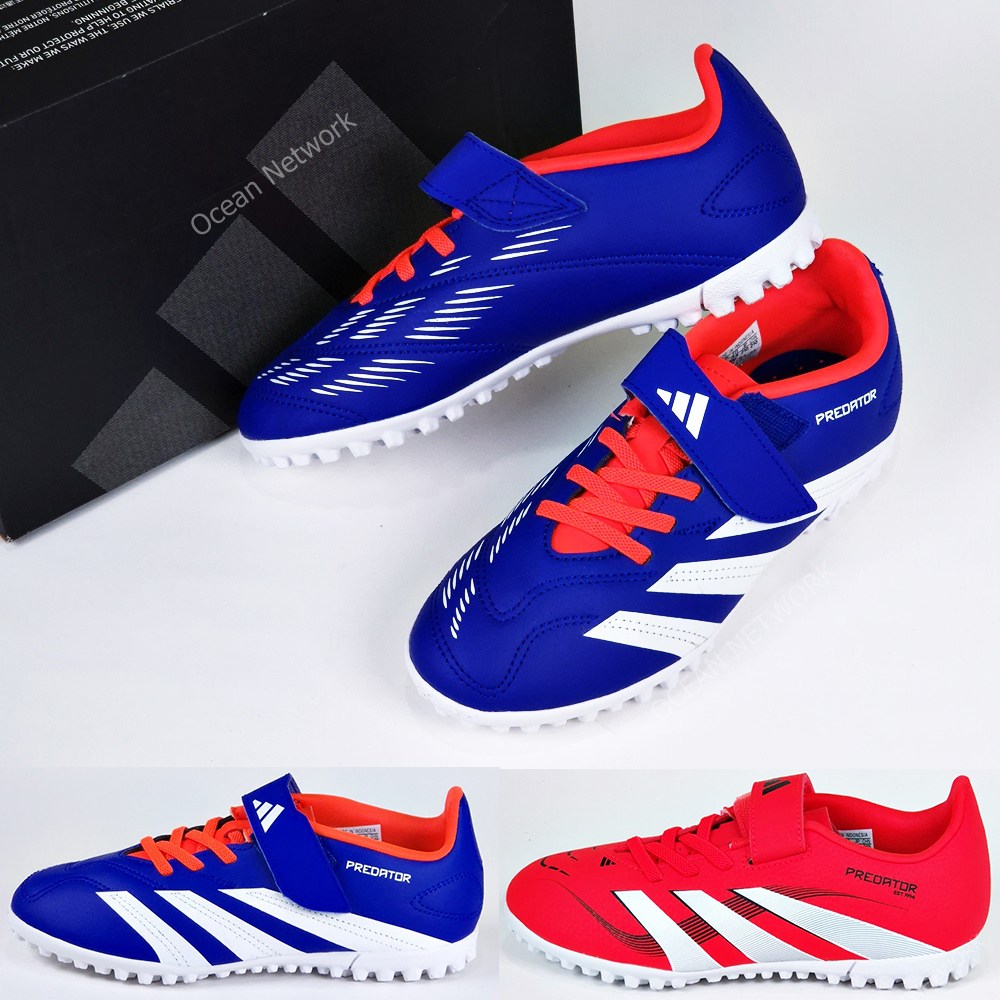 아디다스 키즈 끈없는 풋살화 방과후 축구화 프레데터 블루 레드 힐패드 증정 45,000원