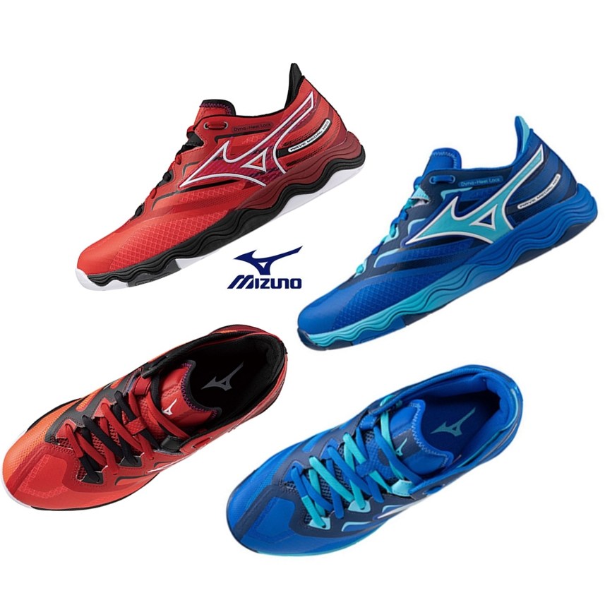 미즈노탁구화 웨이브 메달 네오  레드_블랙, 블루_민트 143,000원
