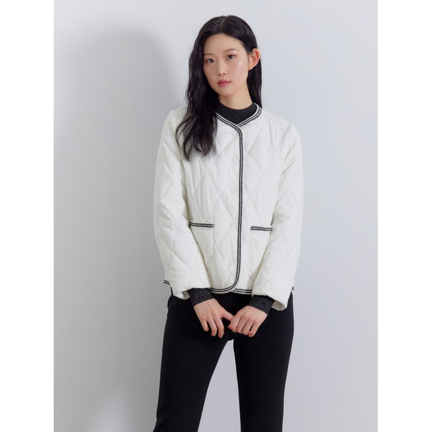 지센 신클라우드 퀼팅 니트 자켓 LCCAQ121 199,900원