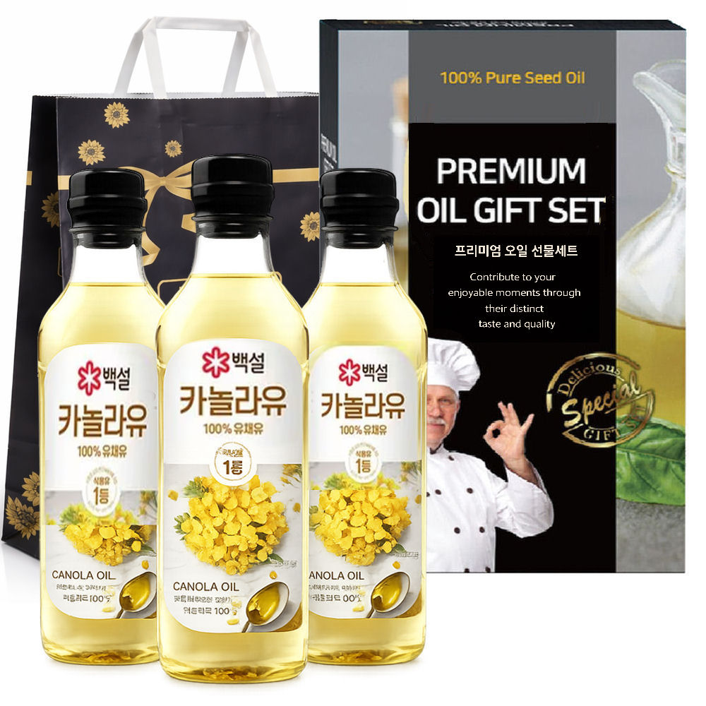 백설 카놀라유 500ml *3P 카놀라유 식용유 설날선물세트 명절선물세트, 1개, 1.5L 13,500원