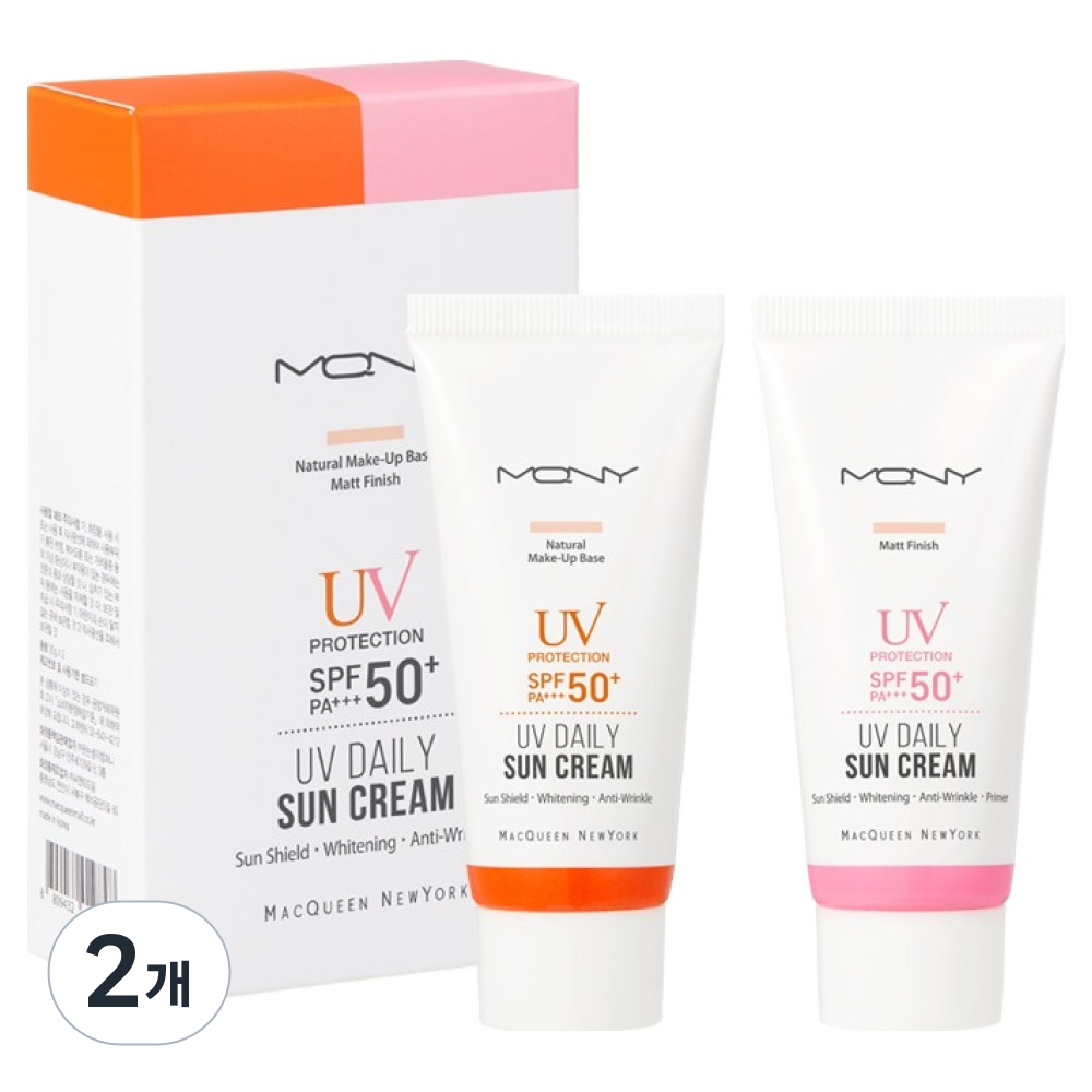 맥퀸뉴욕 UV데일리 선크림 2종 세트 SPF50+PA+++ 16,900원