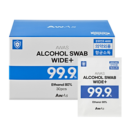 AWAS 알콜스왑 와이드 플러스, 30개입, 1개 9,000원