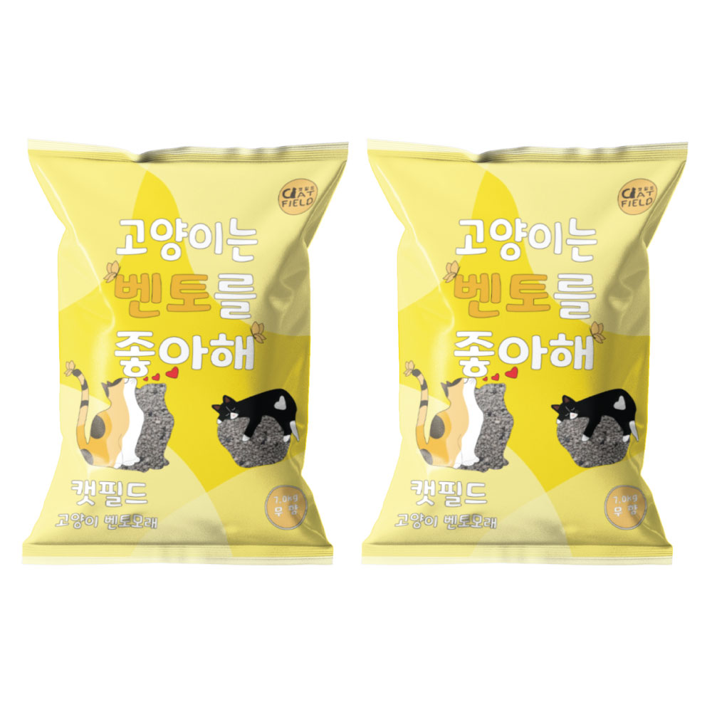 캣필드 응고형 고양이 벤토 모래, 7kg, 2개, 무향 13,900원