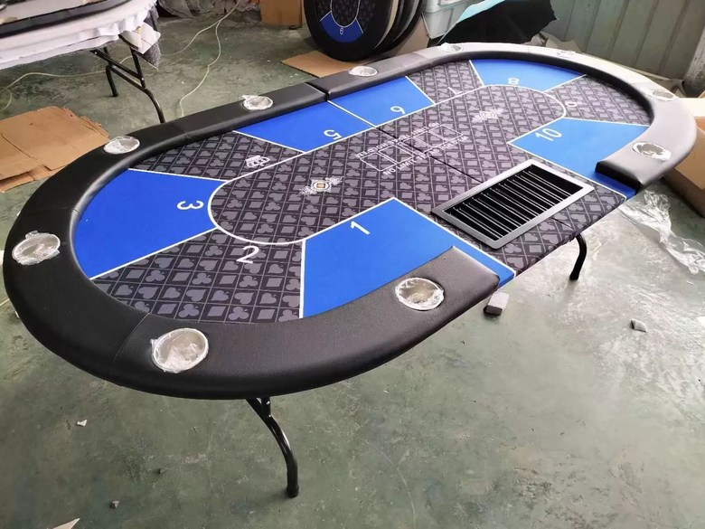 대형 포커테이블 카드룸 카지노 홀덤테이블 보드게임판 칩, 1개, 파란 블랙 그레이 213x106cm 412,000원