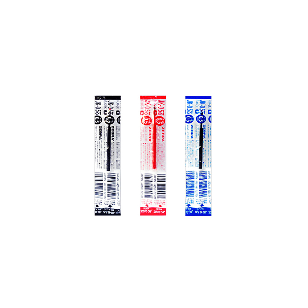 제브라 사라사 3색 4색 볼펜 리필심 JK 0.4mm 0.5mm 900원