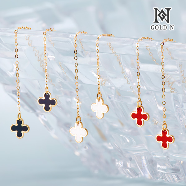 골드앤 14K 메이플라워 롱귀걸이 팬던트 세련 심플 포인트 여자친구 선물추천 108,000원