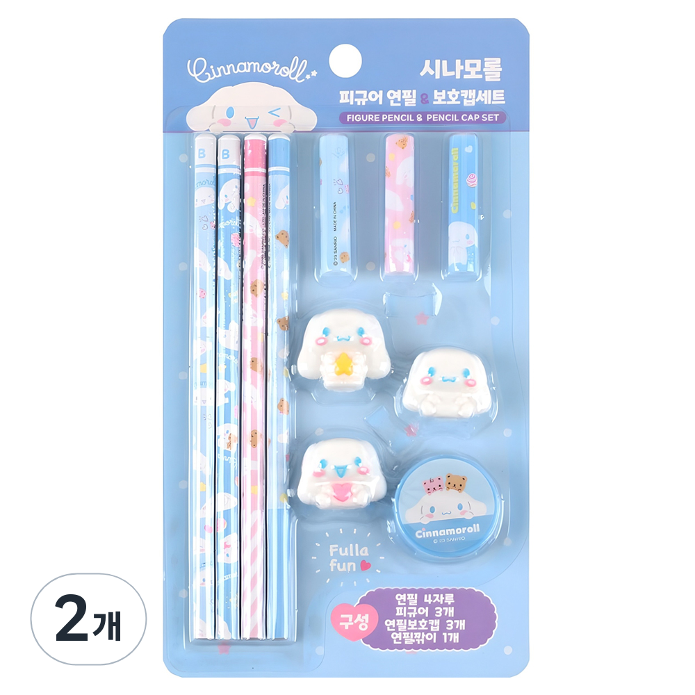 산리오캐릭터즈 시나모롤 피규어 연필 보호캡 문구세트 5,740원