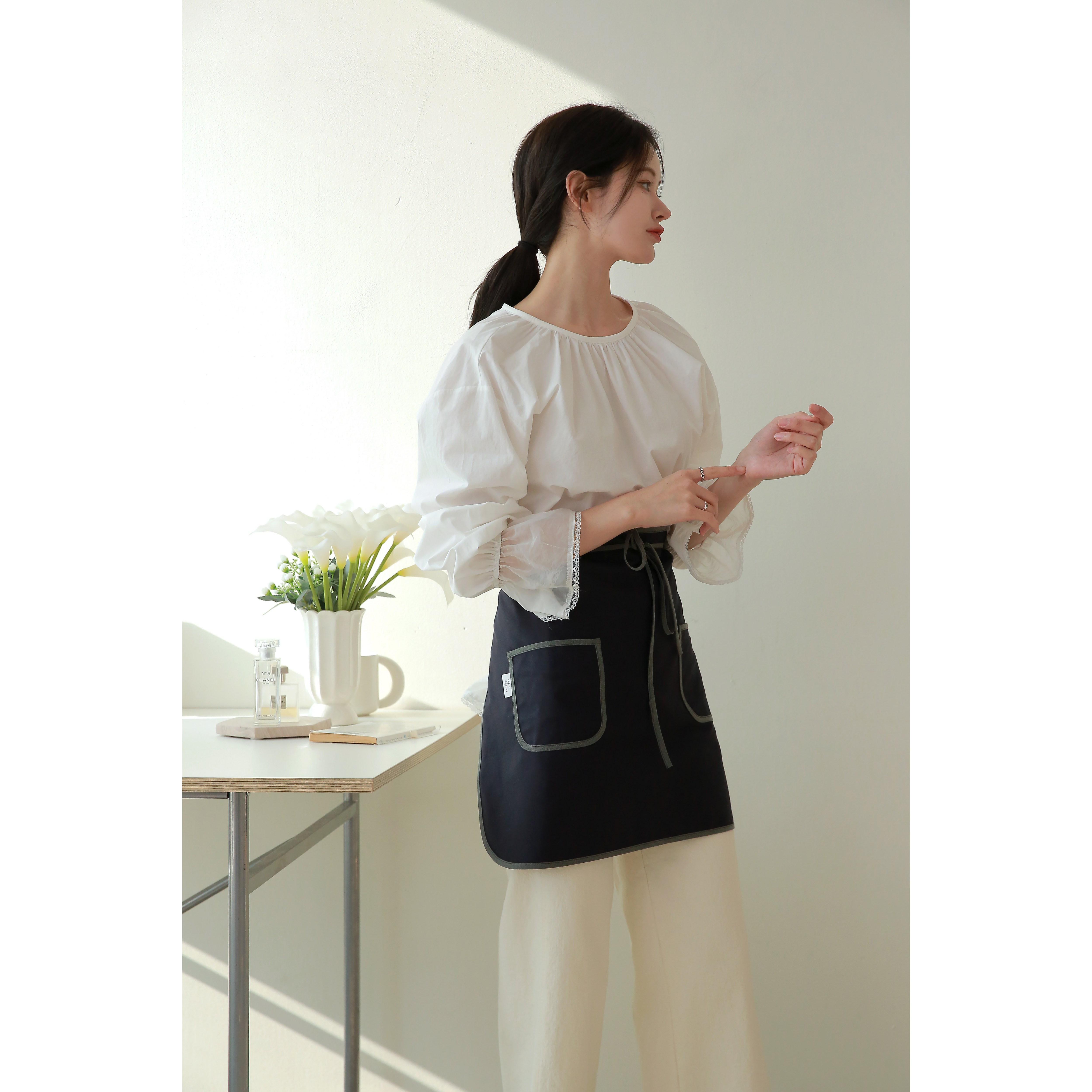 썬데이바이브 면100% 트윌앞치마 예쁜 바리스타 꽃집 공방 국산 허리앞치마 13,960원