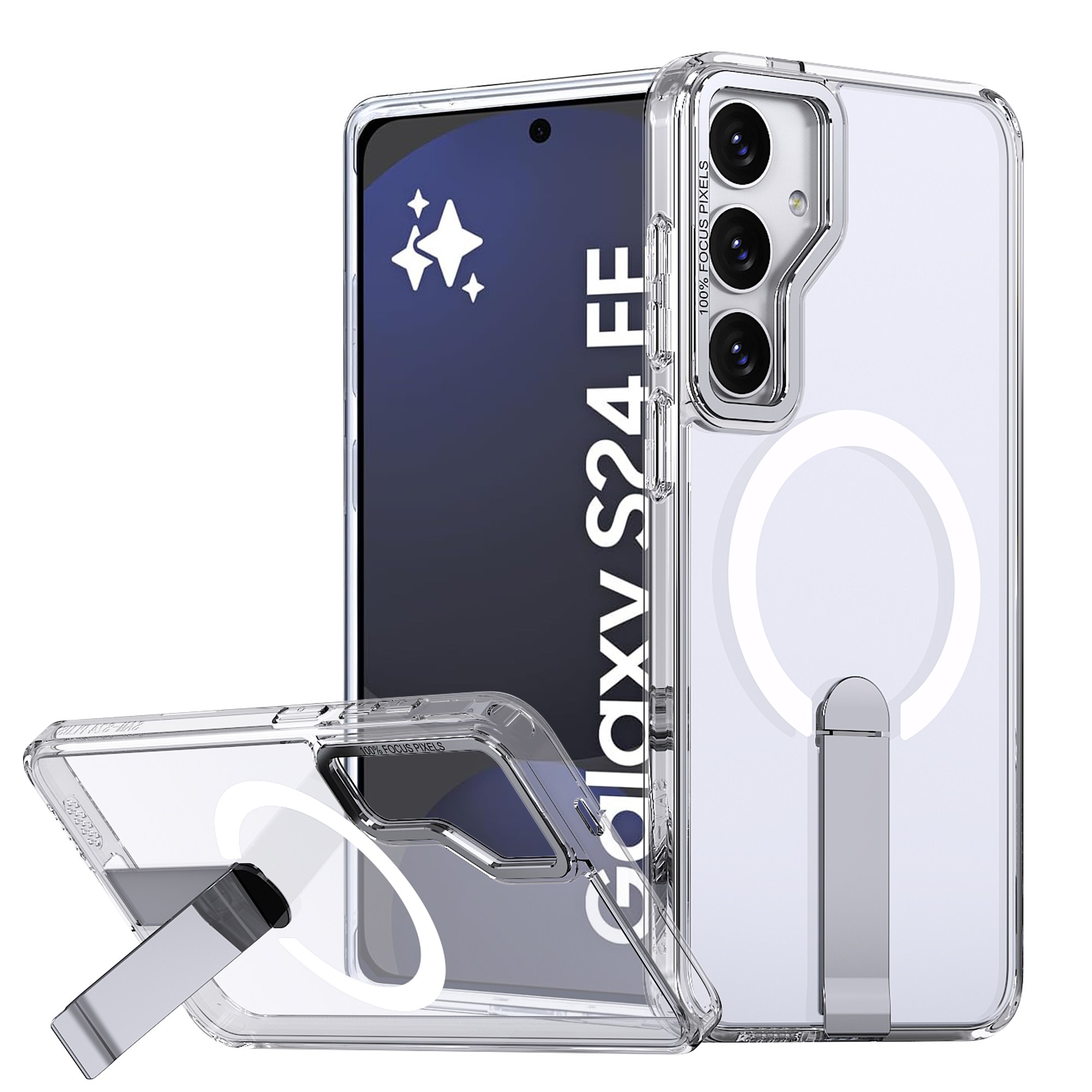 아칸크 갤럭시 S24FE 5G SM-S721N 맥세이프 M 에어클로 마그네틱 휴대폰 거치대 케이스 15,900원