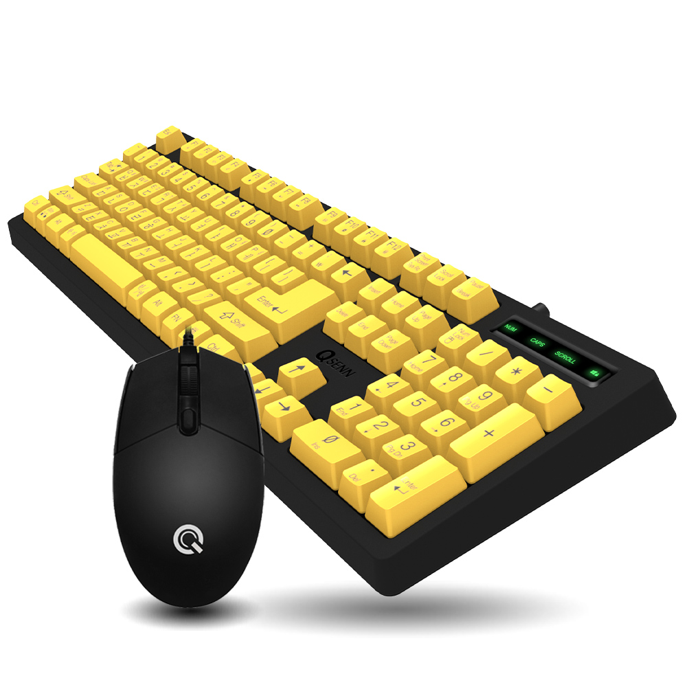 큐센 큰글씨 유선 키보드 + 마우스 세트 15,150원