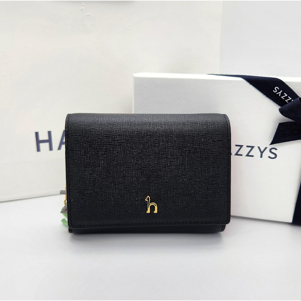 [백화점 정품AS+선물포장] 헤지스 3단 반지갑 블랙 가죽 레터링장식 148,000원