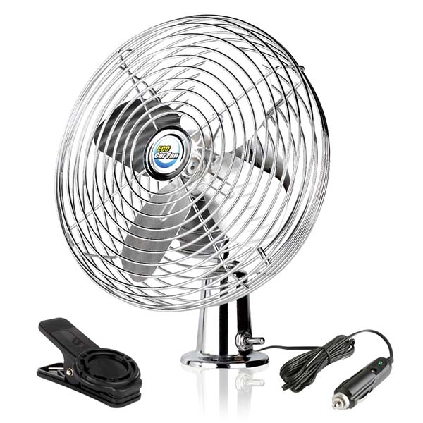 차량용 크롬 메탈 선풍기(집게, 피스고정) 풍량조절 화물차 중장비 시거잭 선풍기 32,000원