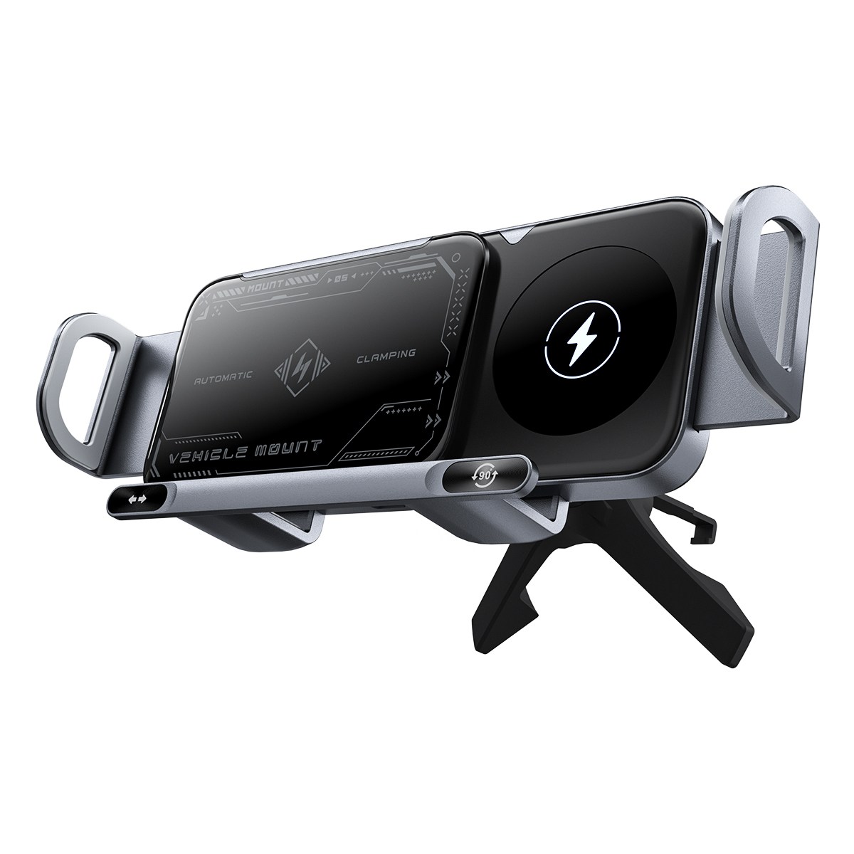 15W 초고속 충전 접이식스크린 차량용 스마트 거치대  자동 회전 +1초 초강력 고정  다양한 모델에 적용 가능 27,800원