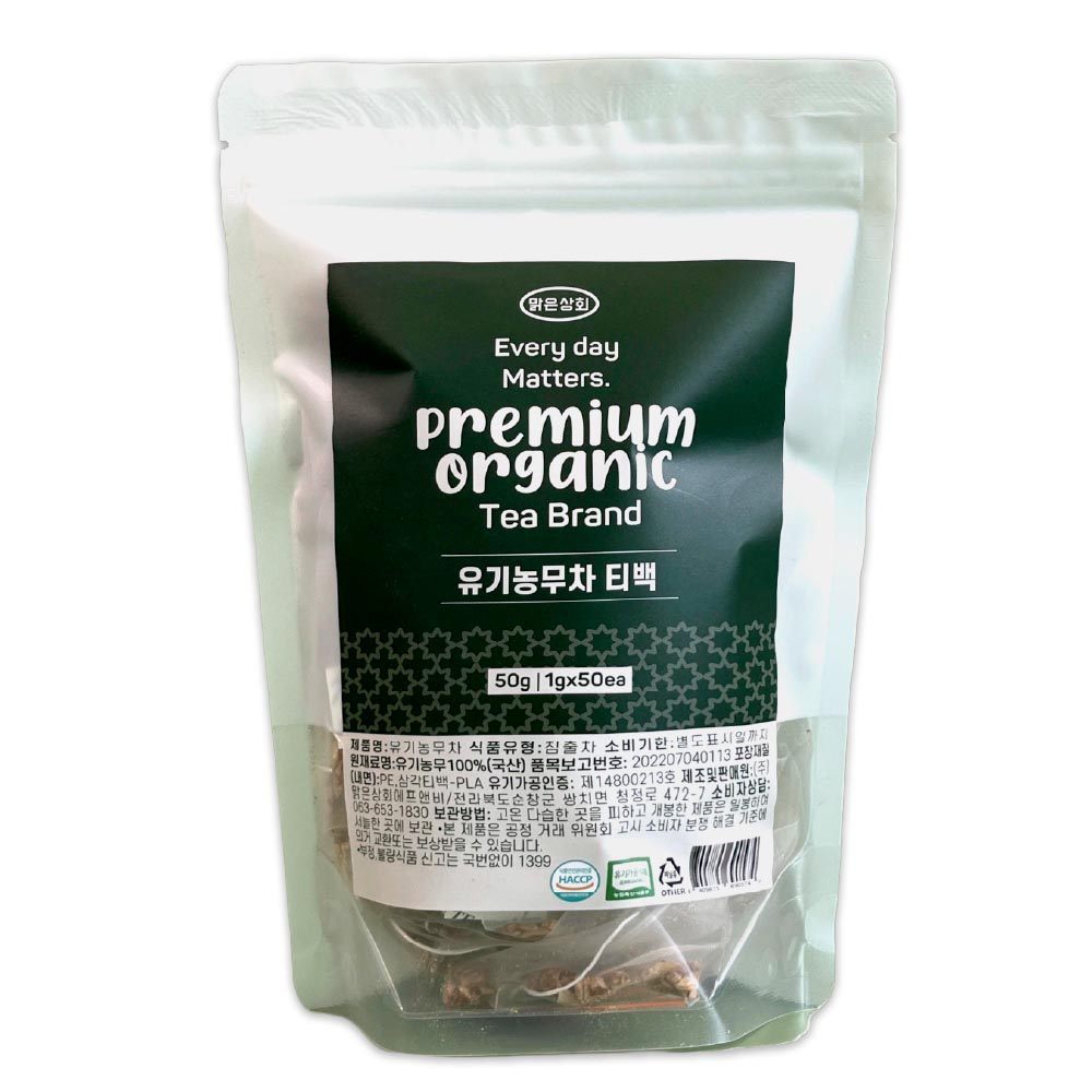 맑은상회 유기농 무차 티백, 1g, 1개, 50개입 13,900원