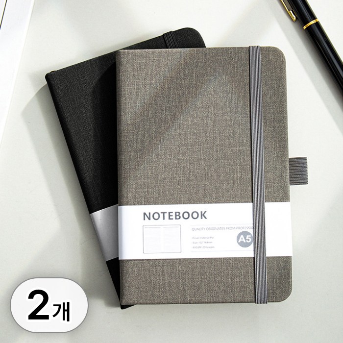 투데이리빙 2개입 세트 프리미엄 A5 유선 모던 양장 노트 속지 100매 고급 줄노트 메모 수첩 필기 학생 직장인 다이어리 연습장 10,800원