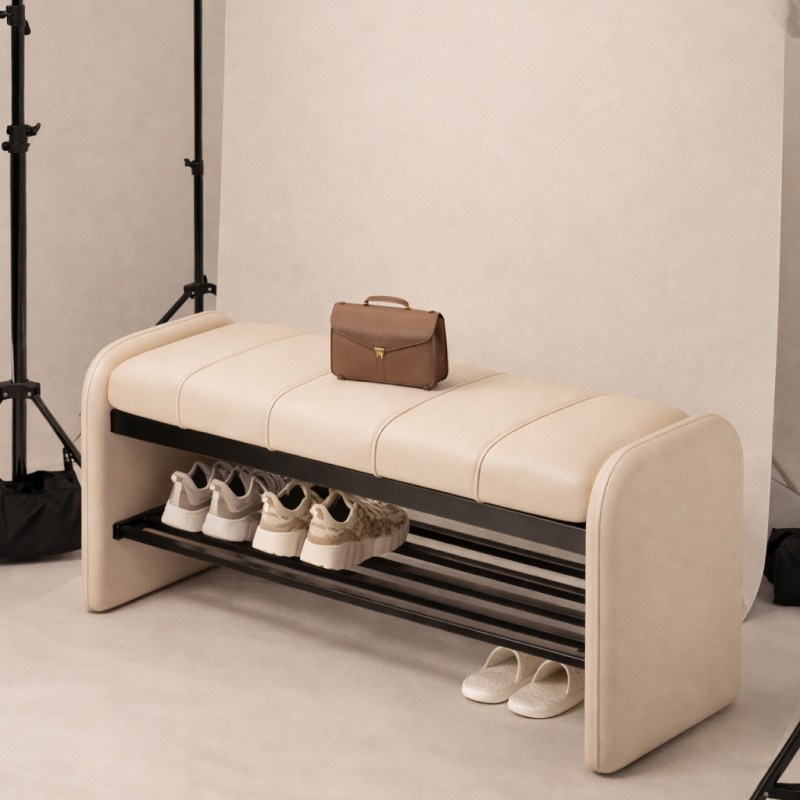 고급스러운 현관 신발 벤치, 그레이 113,000원