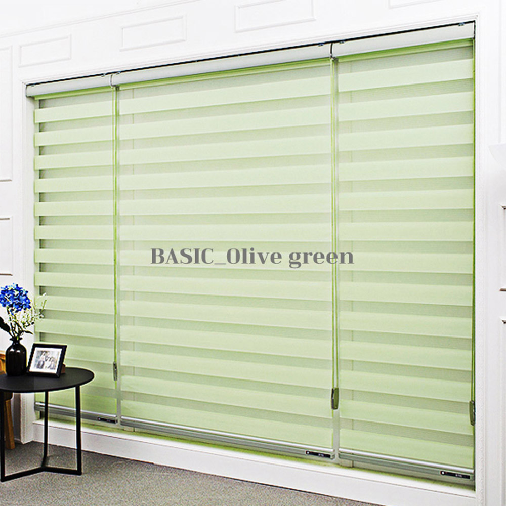 창앤롤 맞춤제작 베이직 올리브그린(라이트그린) 콤비블라인드 블라인드 인테리어 베란다 거실 방한 방풍 롤스크린 브라인드 안방 25,900원