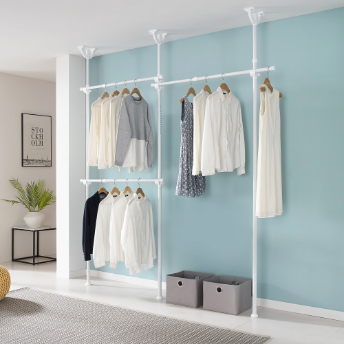 이지온 국민튼튼 드레스룸 고정식 시스템 수납 튼튼한 철제 행거 EO-303, 화이트 92,510원