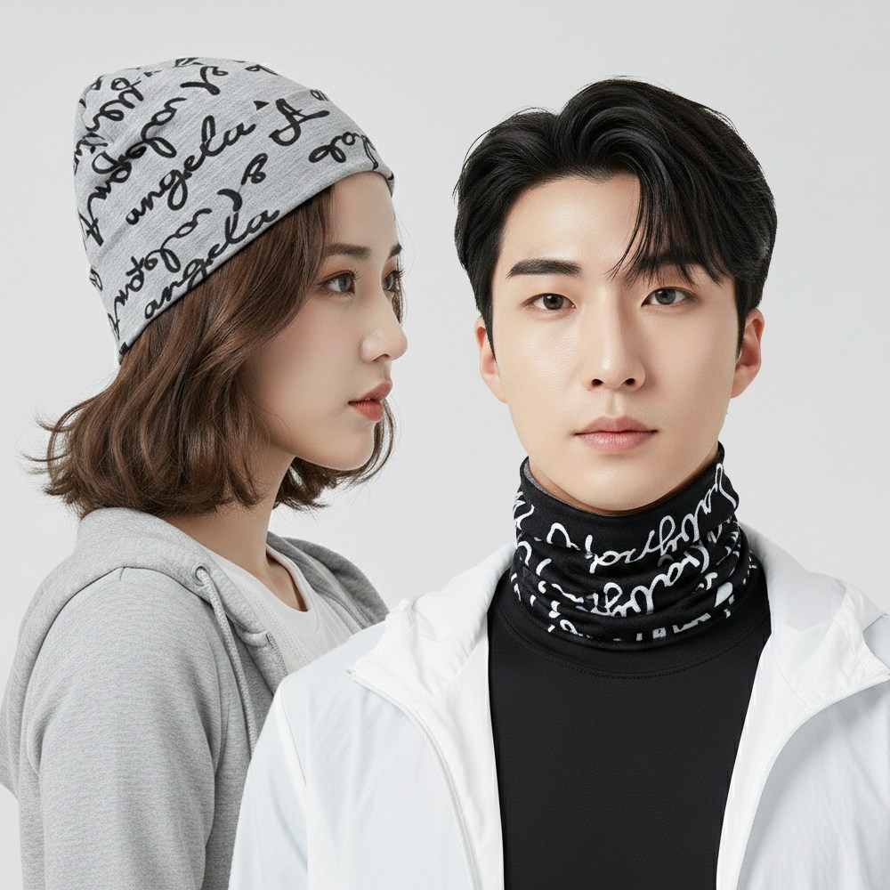1+1 레터링 멀티 넥워머 두건 비니 겸용 남여공용 방한 스포츠 넥워머 8,200원