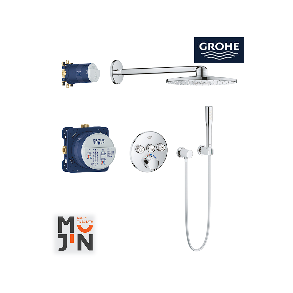 그로헤 스마트 컨트롤 퍼펙트 샤워세트 (34709000) 레인샤워 해바라기 1,912,000원