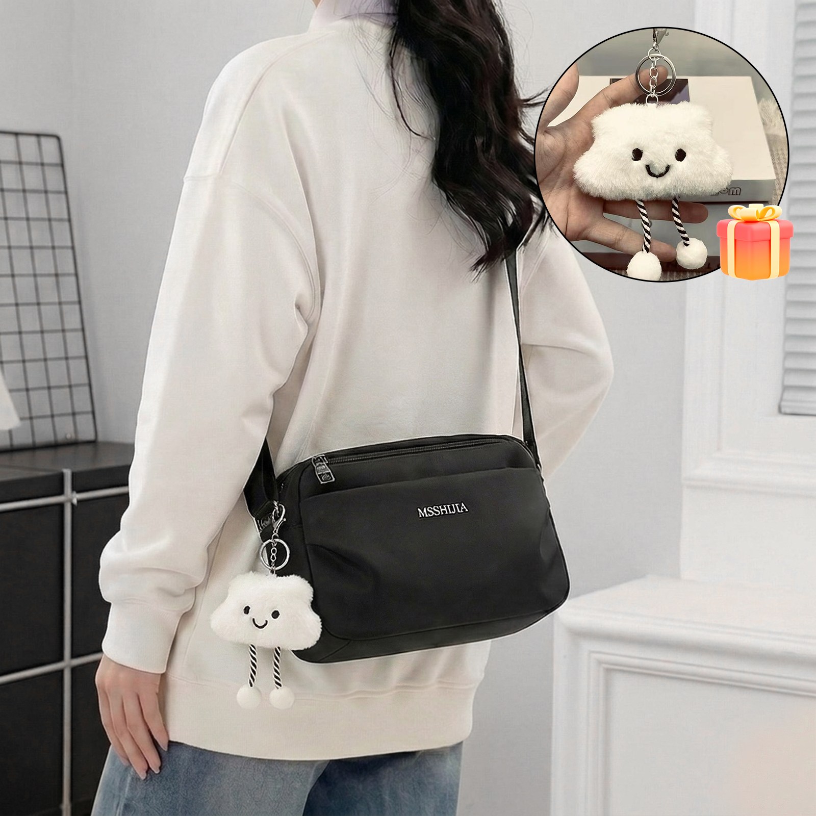 Belua 가벼운 여성 크로스백 대용량 수납 방수 나일론 여행용 미니백 데일리 숄더백 14,900원