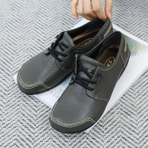 제이슈 수제화 천연소가죽 센스장착 스티치 캐주얼슈즈 2컬러 3cm굽 73,800원