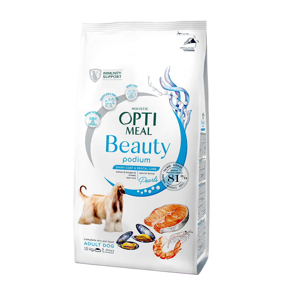 옵티밀뷰티 포디움 샤이니코트&덴탈케어 어덜트독 올브리드 마린슈퍼푸드 포뮬라 1.5kg, 1.5kg, 1개, 연어+청어+홍합+새우, 현재가 30,000원