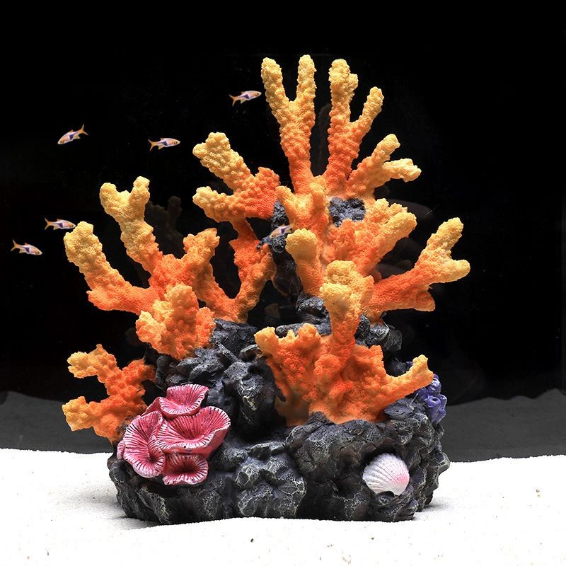리문 어항꾸미기 장식 산호 말미잘 물고기은신처 놀이터, 1개, 대형 코랄 산호초 34,900원