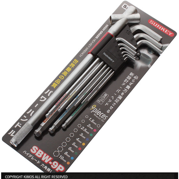 썬키 SUNKEY 핸들 육각볼렌치 SBW-9P 육각렌치세트 복스몽키 19,970원