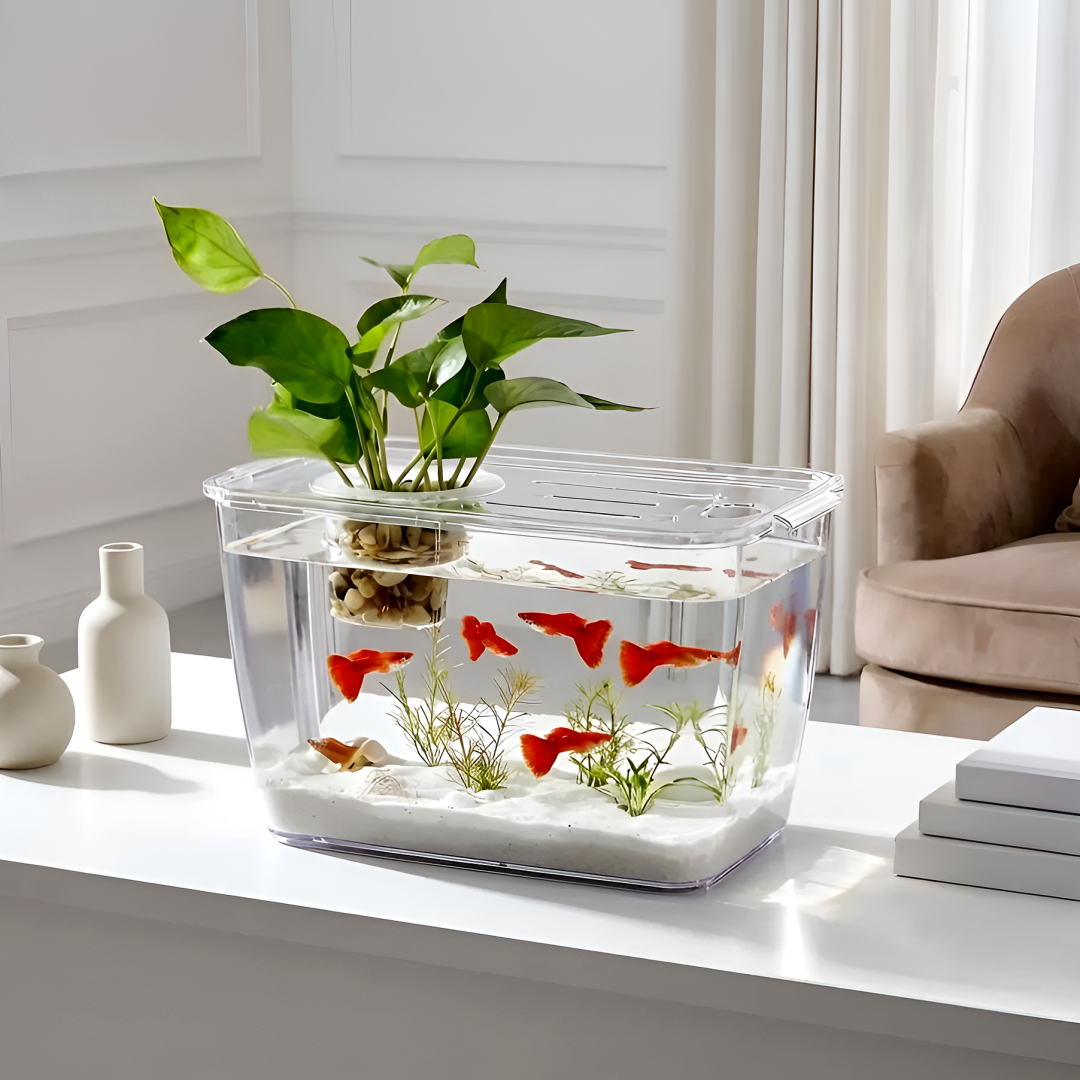 리비아쿠아 깨지지않는 리얼 폴리카보네이트 어항 뚜껑포함, 1개, 투명 32,000원