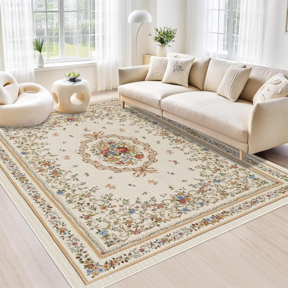 레트로 꽃무늬 카펫 벨벳 소재 부드러운 감촉 접기 물세탁 가능 용이 관리 이사 선물 현관 거실 침실 다용도 대형 미니 사계절 16,700원