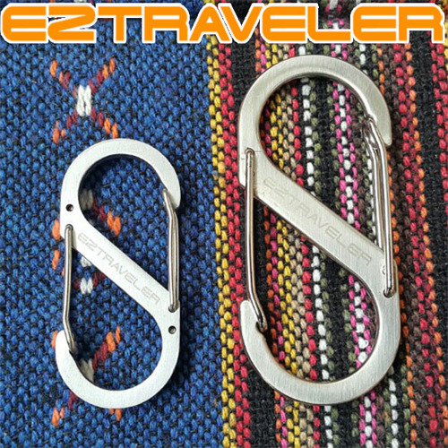 이지트래블러 스틸에스비너 2개세트 카라비너 캠핑고리 등산고리 단조펙 4,400원