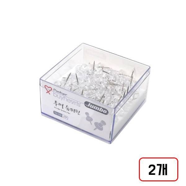 바이하츠)점보 압핀, 투명슈파핀(JTP/MN3160600) 2갑 24,000원