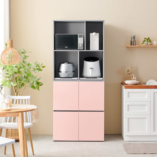 인테리어가구 정리수납 광폭 냉장고형 하부 4도어 수납장 800 5colors 수납정리함 413,410원