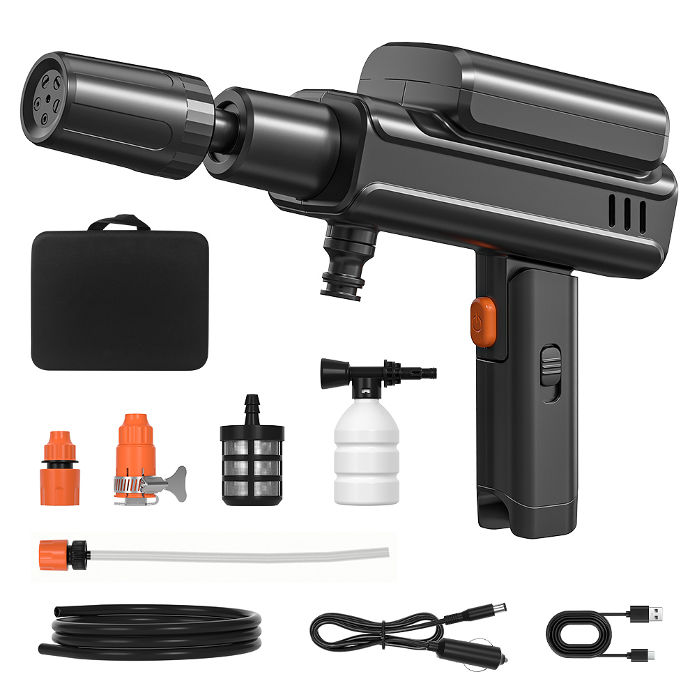Gaayou 무선 고압 세차기 휴대용 미니 세차기 초장시간 사용 5in1 분사 노즐 충전 유선 겸용 82,800원