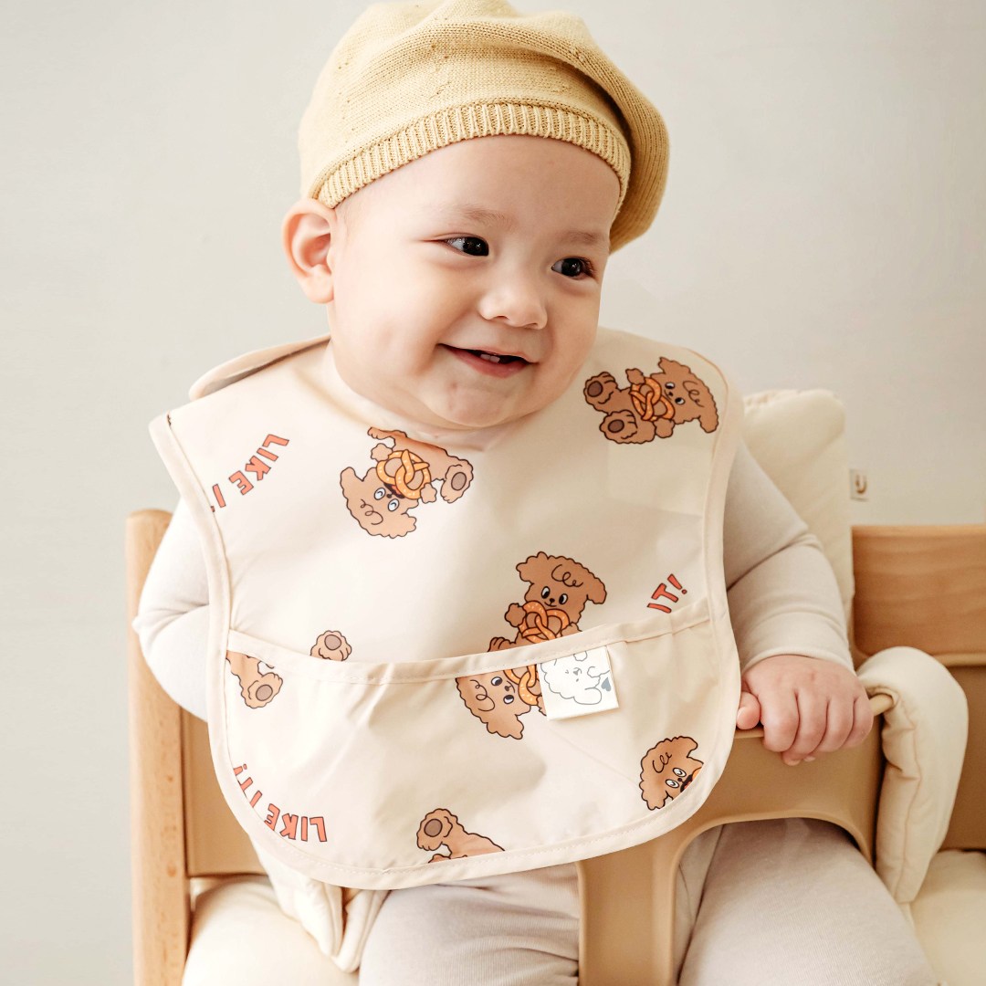 아이주 방수 포켓 턱받이 자기주도이유식 자기주도식 턱받이 신생아 아기 돌 아기 턱받이, 1개, 1개입, 프레첼 11,900원