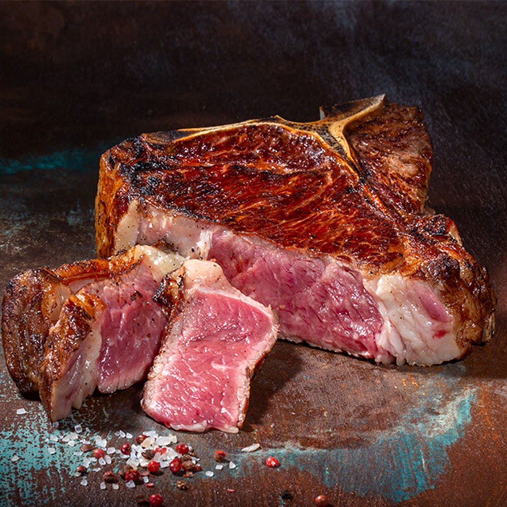 [마블플러스] 티본 5센티 스테이크 미국산 블랙앵거스 초이스 등심 안심 소고기 T본 97,900원