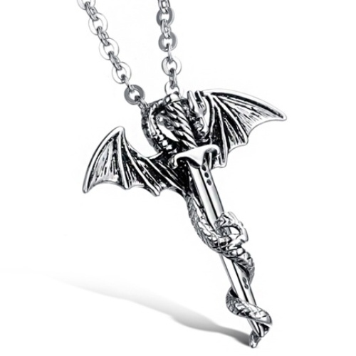 에르모사제이 맨즈 MN004 써지컬 스틸 드레곤 검 팬던트 목걸이 15,750원