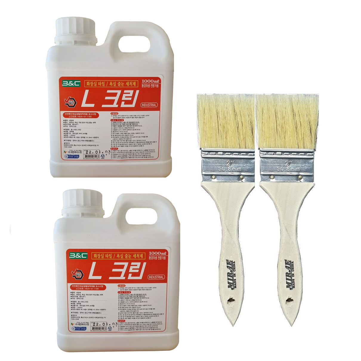 L크린 + 작업붓 엘크린 타일 줄눈 세척제 화장실 욕실 주방 베란다 발코니 줄눈 청소 세제 태영바이오켐 작업붓증정 16,000원