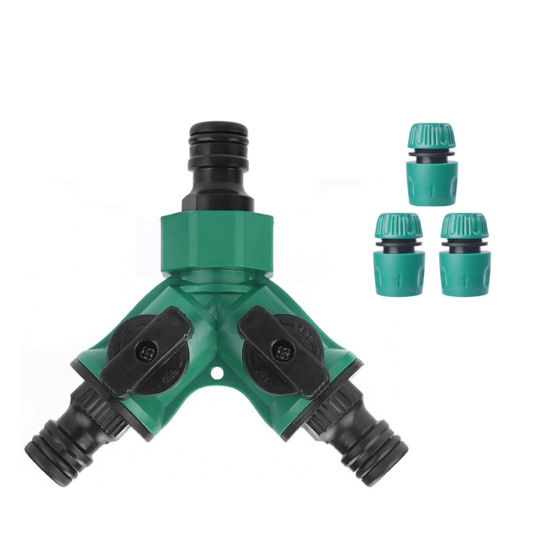 한수 Y자 3구 밸브형 호스 분배기세트 호환 호스 12mm-16mm, 멀티(혼합색상), 1세트 5,700원