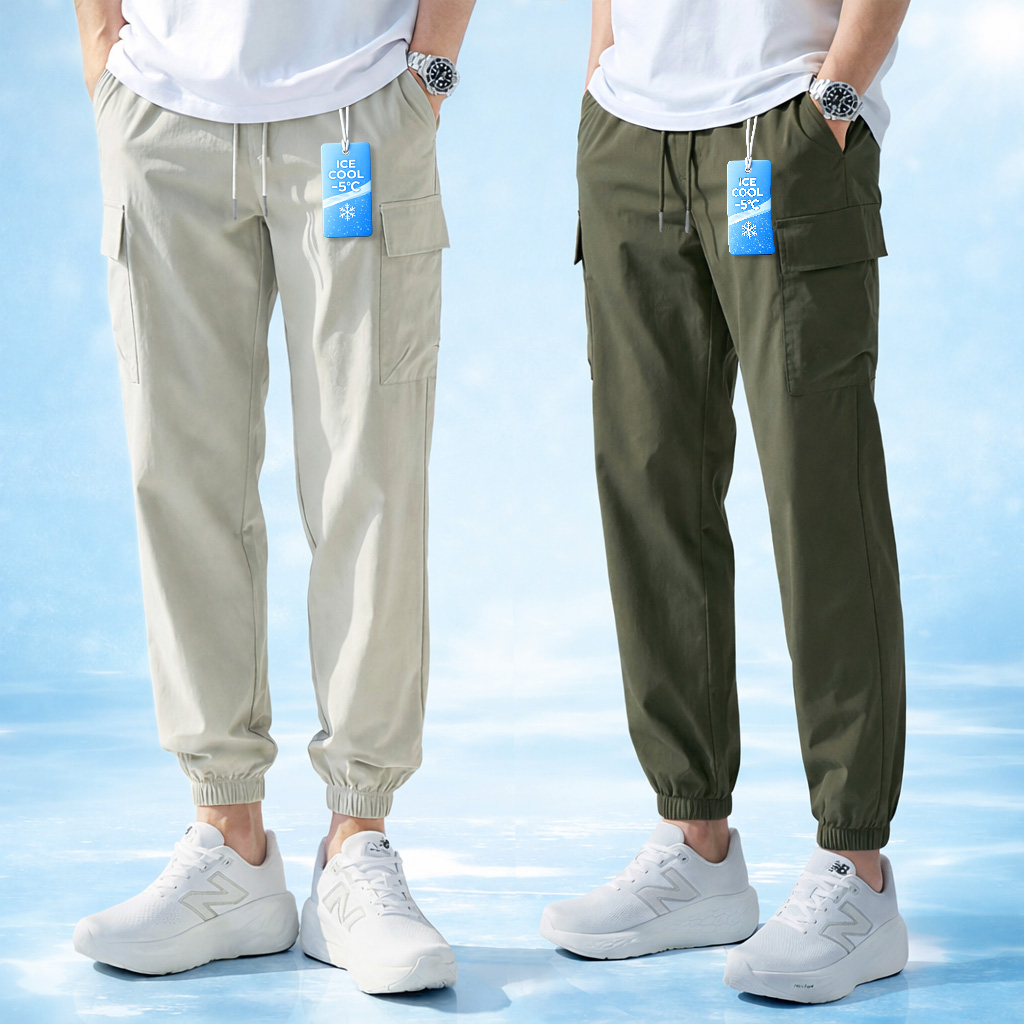 남자 냉감 카고 조거팬츠 여름 밴딩 스판 빅사이즈 바지 24,900원