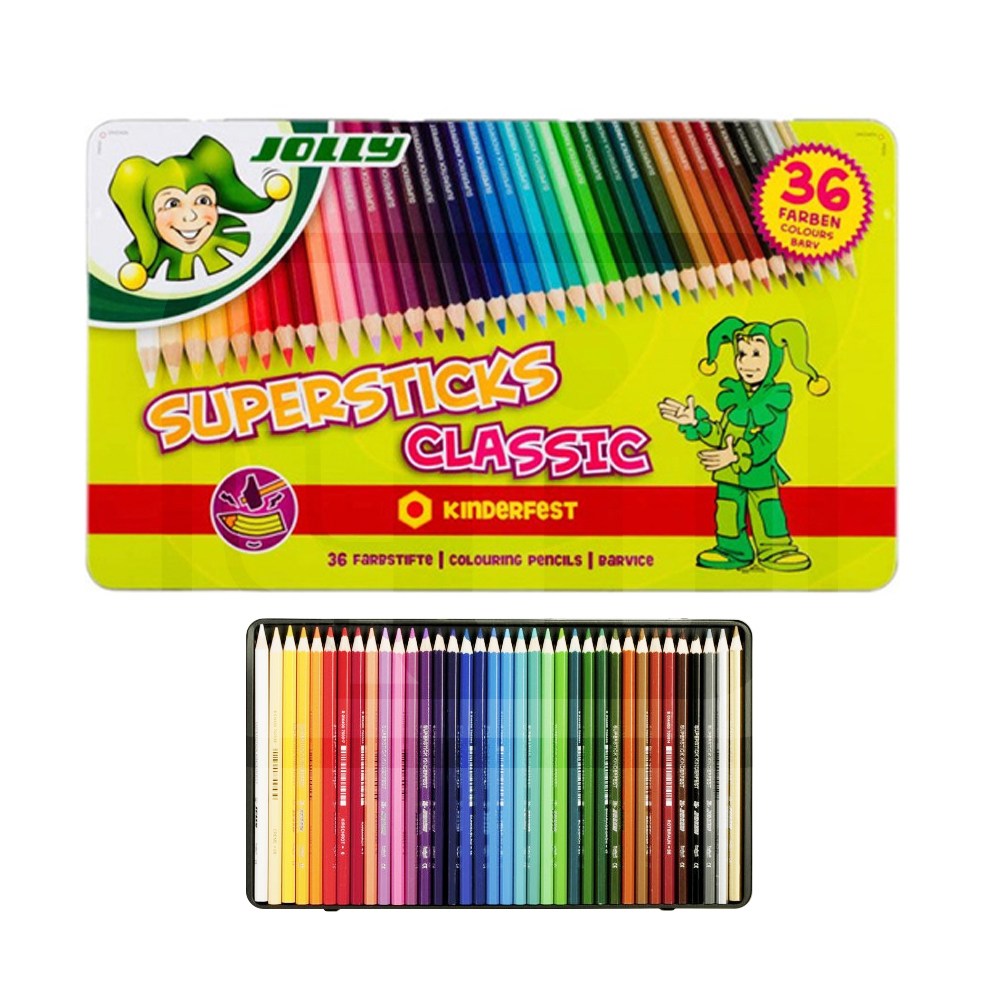 지구화학 졸리 JOLLY 목 색연필 혼합 세트 틴케이스 색칠용 채점 미술 준비물 만들기 도구 21,600원