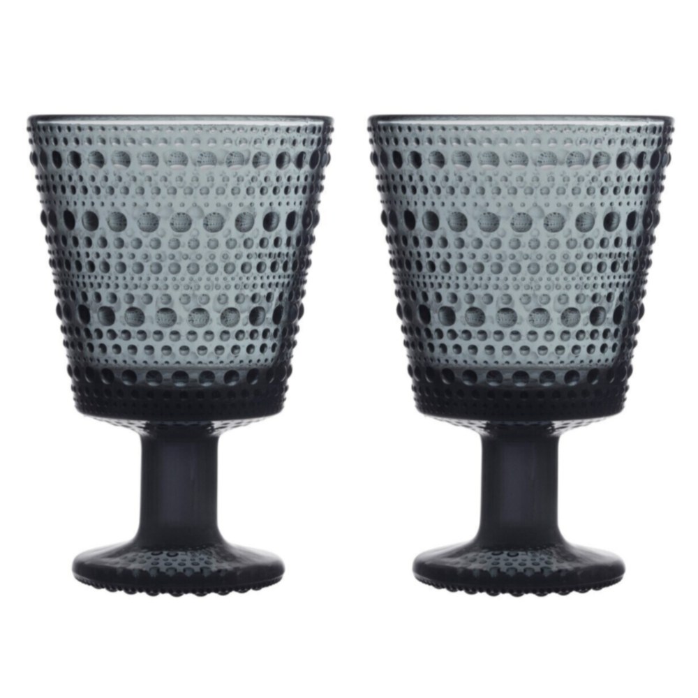 이딸라 가스테헬미 Iittala Kastehelmi 유니버셜 글라스 260ml 2개입 세트 다크 그레이 108,300원