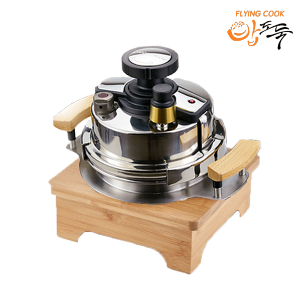 플라잉쿡 압력솥 [2인용 A세트] 인덕션 가스 뉴밥도둑 압력밥솥 미니 1인용 스텐 캠핑 손잡이 나무받침, 없음, 1개, 0.8L 96,000원